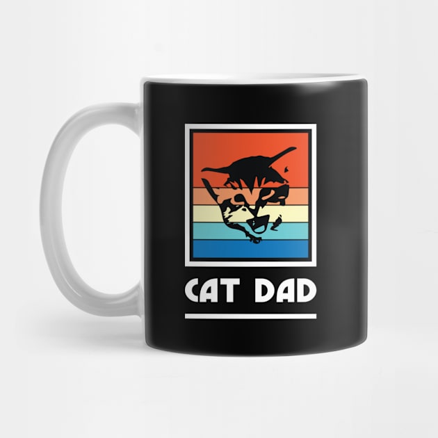 Cat Dad Vintage Retro by Justsmilestupid